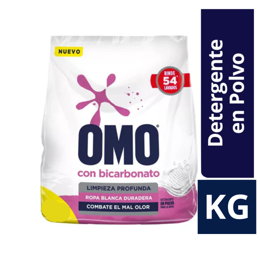 Detergente En Polvo Con Bicarbonato 800gr Omo