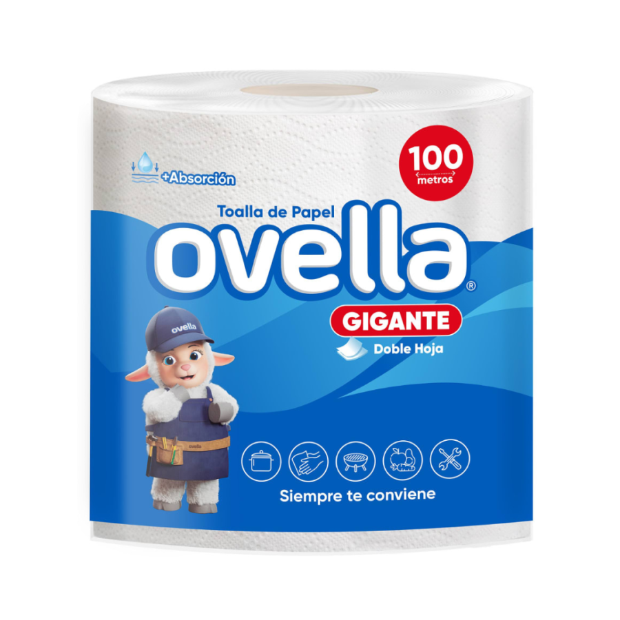 Toalla Nova Doble Hoja Ovella 100MTS PACK 2UN