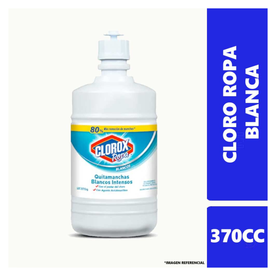 Cloro Ropa Blanca Clorox 370 ml botella
