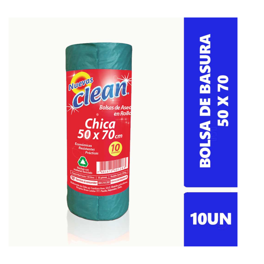 Bolsa de basura Clean Rollo 50cm x 70 cm