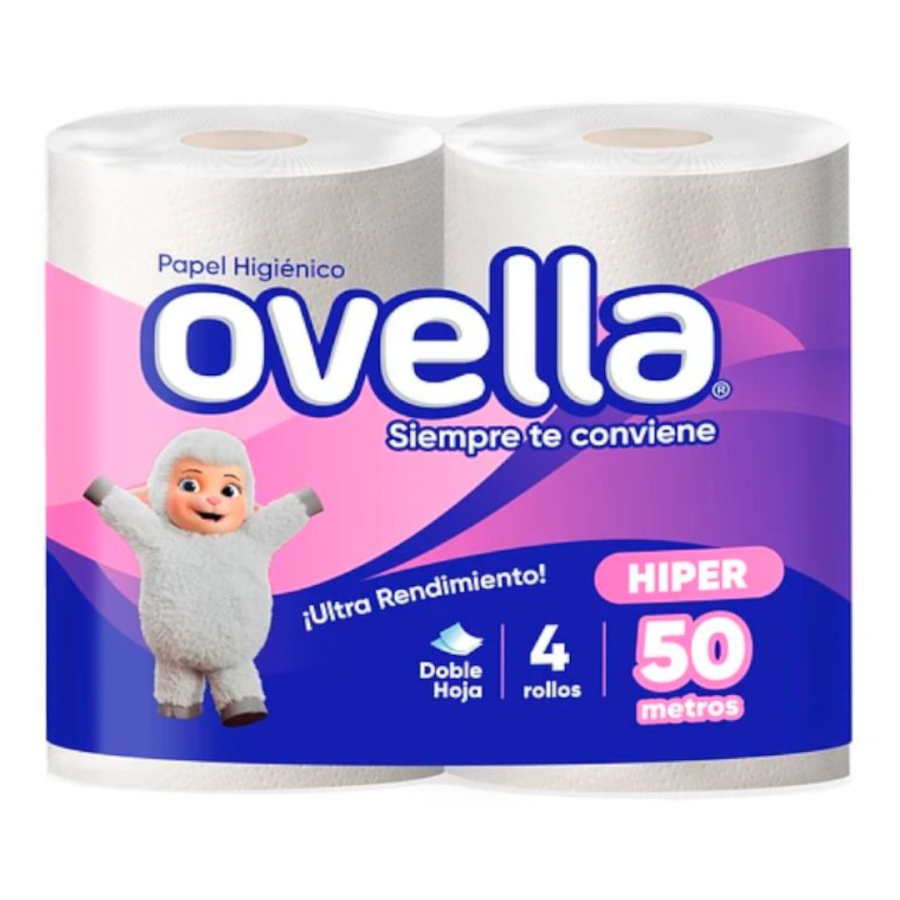 Papel Higienico Ovella Doble Hoja 50 M 16 un