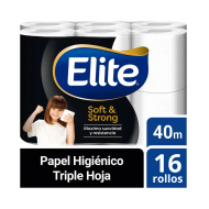 Papel Higiénico Elite 40 M Triple Hoja 16 un