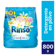 Detergente en Polvo Rinso 800 g Fragancia Hortensias y Flores Blancas