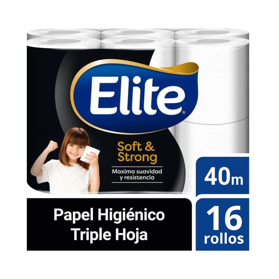 Papel Higiénico Elite 40 M Triple Hoja 16 un