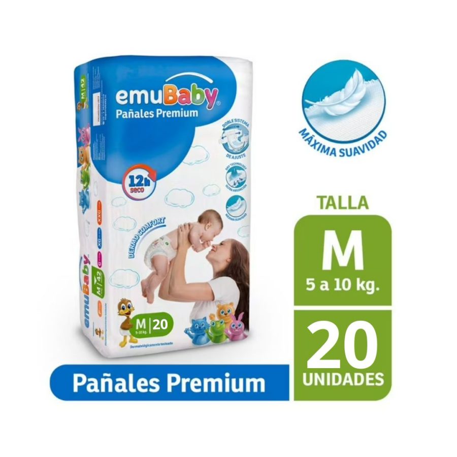 EMUBABY PAÑAL M 20 UN