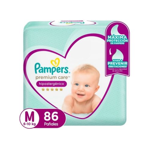 Pañales Pampers Premium Care Talla M 86 Un