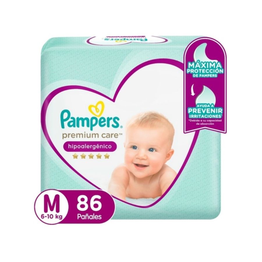 Pañales Pampers Premium Care Talla M 86 Un