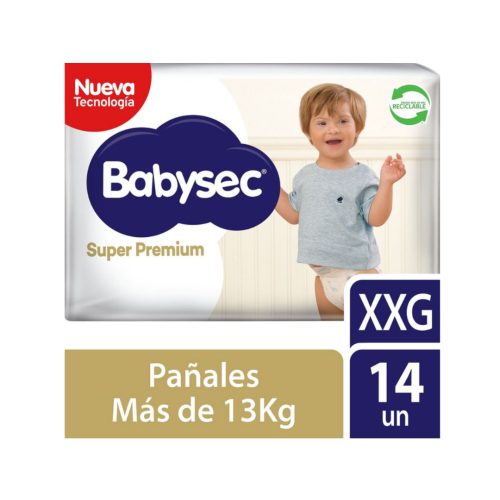 Pañales Babysec Super Premium Talla XXG 14 unidades