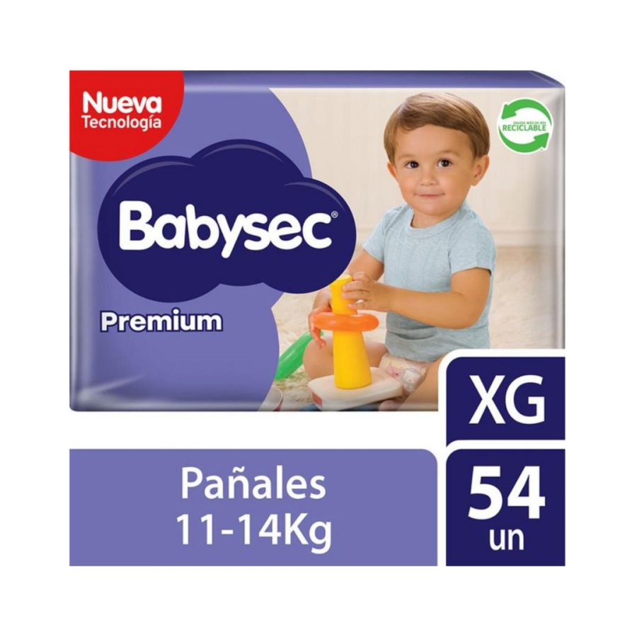 Babysec Pañal Bebe Premium Xg 54u