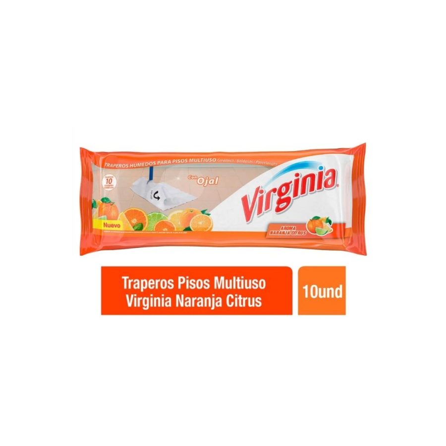 Trapero Humedo Virginia Multiuso Naranja 10 Un
