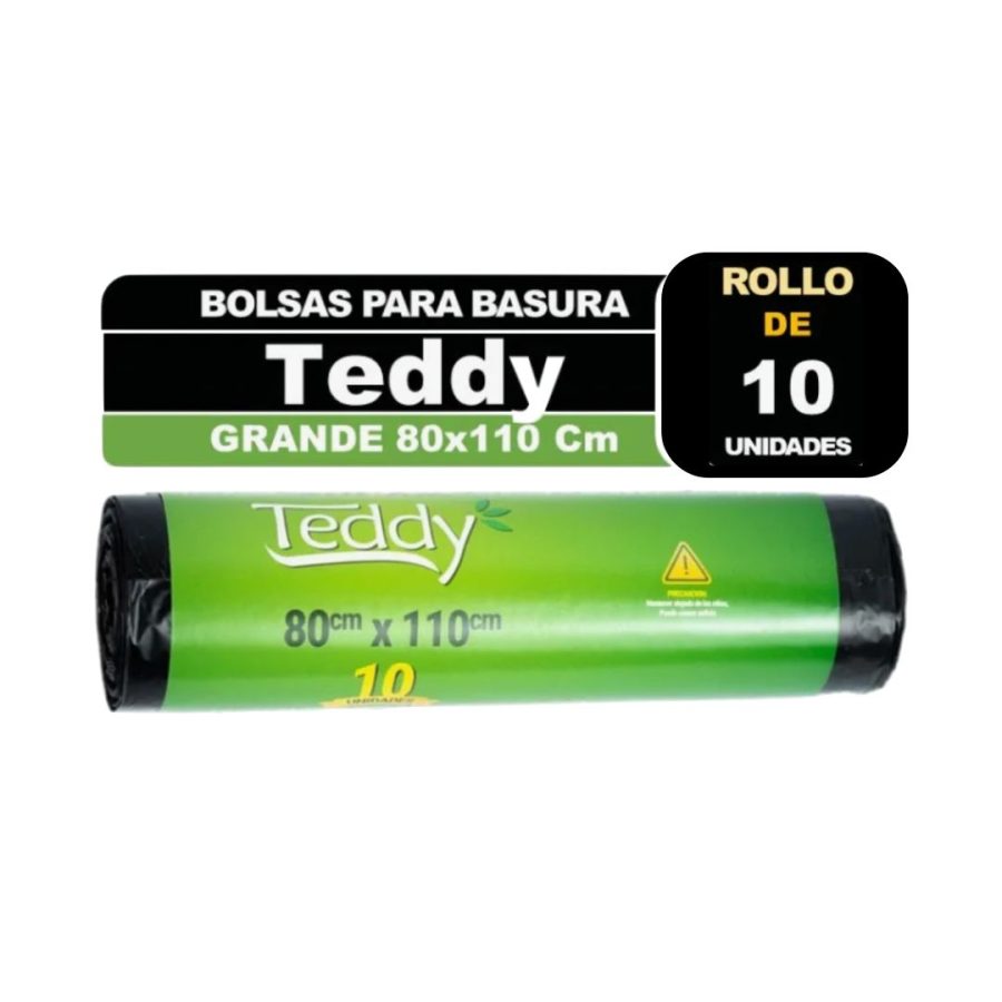Bolsa De Basura Teddy 80x110 Cm Grande 10 Un