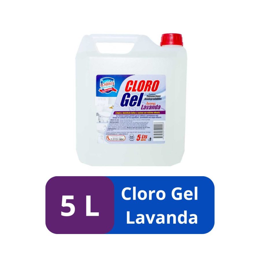 Cloro gel lavanda 5 L.