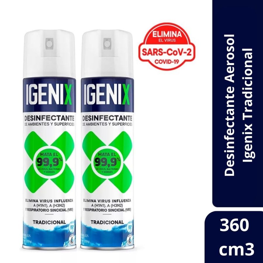 2 un. Desinfectante Aerosol Pack Igenix Tradicional 360CM3