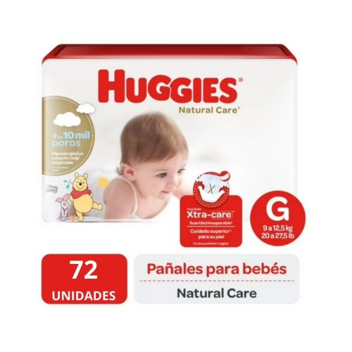 Huggies Pañales Natural Care G 72 UN