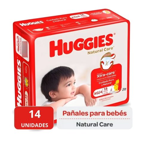 Pañales Huggies Natural Care 14 Unidades Talla Xg