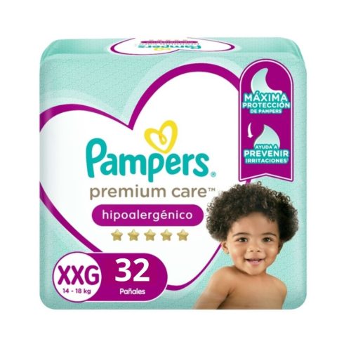Pañales Pampers Premium Care Talla XXG 32 Un
