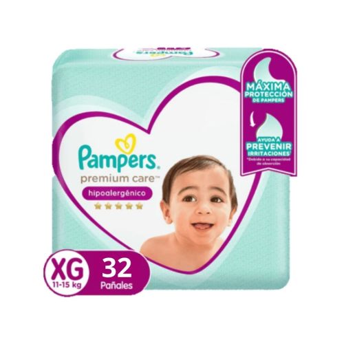 Pañales Pampers Premium Care Talla XG 32 Un