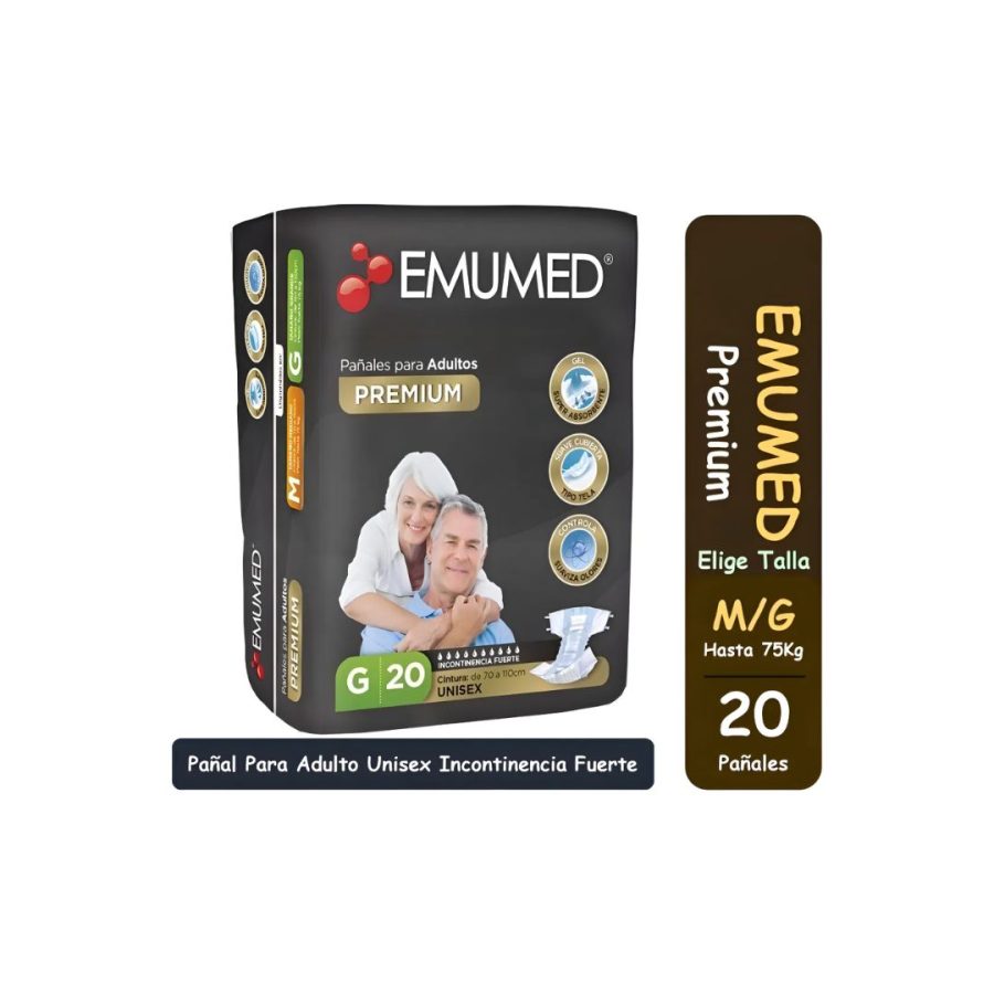 Pañales adultos Emumed Premium G x 20 u