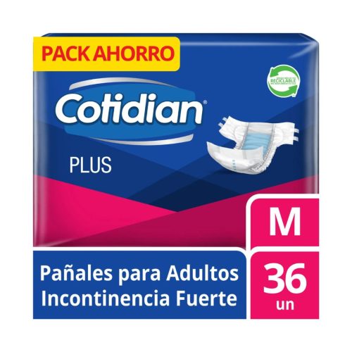 Pañal para Adulto Cotidian Plus Mediano 36 UN
