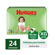 Pañales Huggies Active Sec Talla XG 24 un