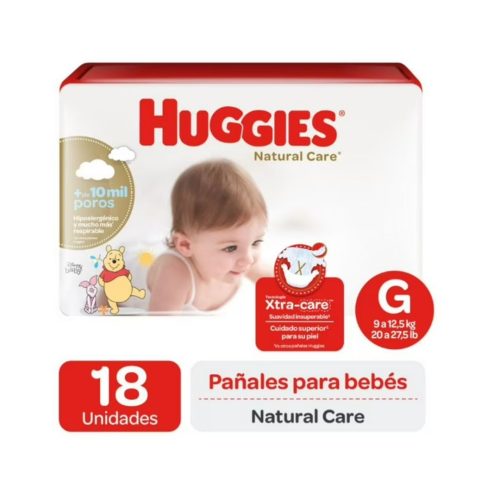 Huggies Pañales Natural Care G 18 UN