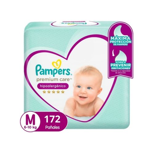 Pañales Pampers Premium Care Talla M 172 Un