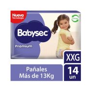 Pañales de Bebé Babysec Premium 14un XXG
