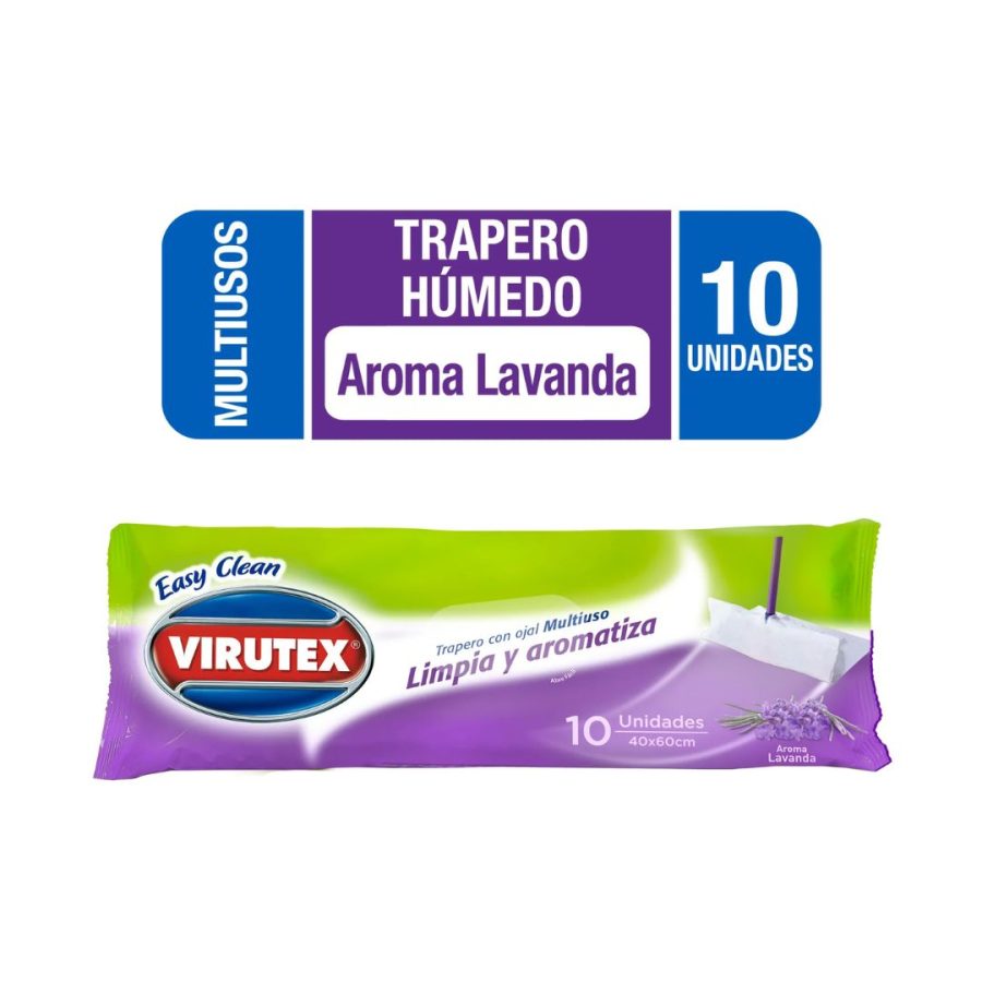 Trapero Humedo Virutex Lavanda 10 unidades