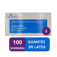 Guantes De Latex sin Polvo CLAPPS Talla S