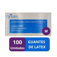 Guantes De Latex sin Polvo CLAPPS Talla M