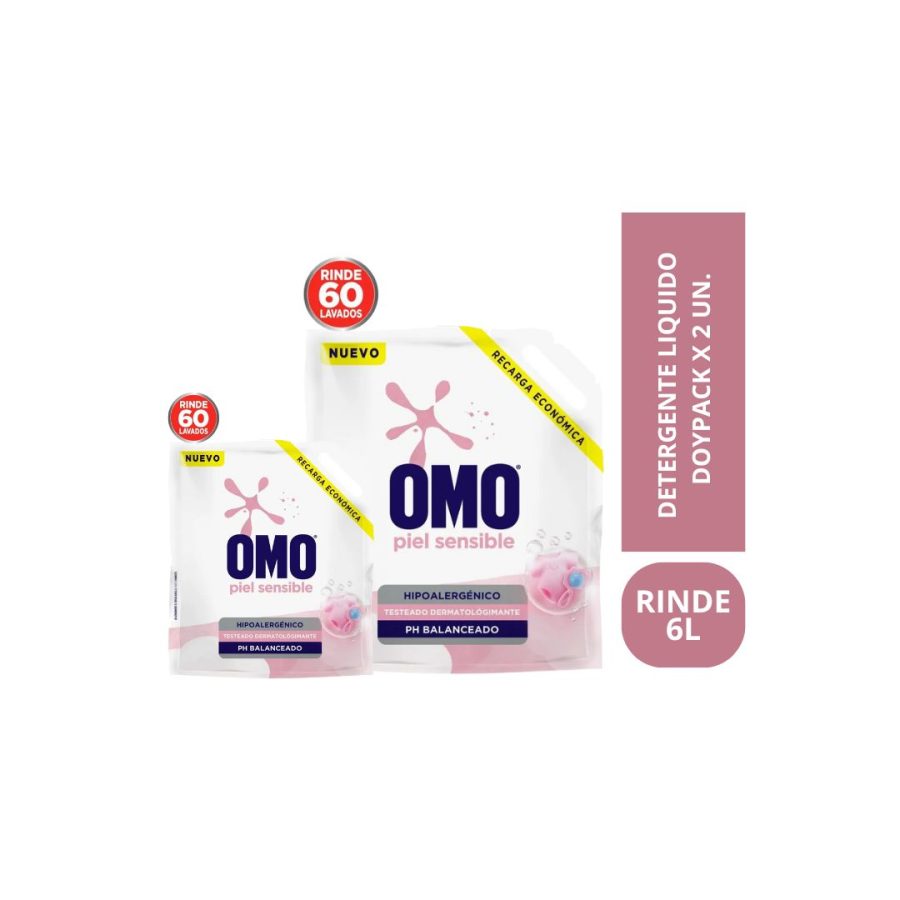 7d2bef_c69af1f22b38439991778c2de30b91e5mv2 2 Un. de Detergente liquido OMO 3 litros doy pack Hipolergenico