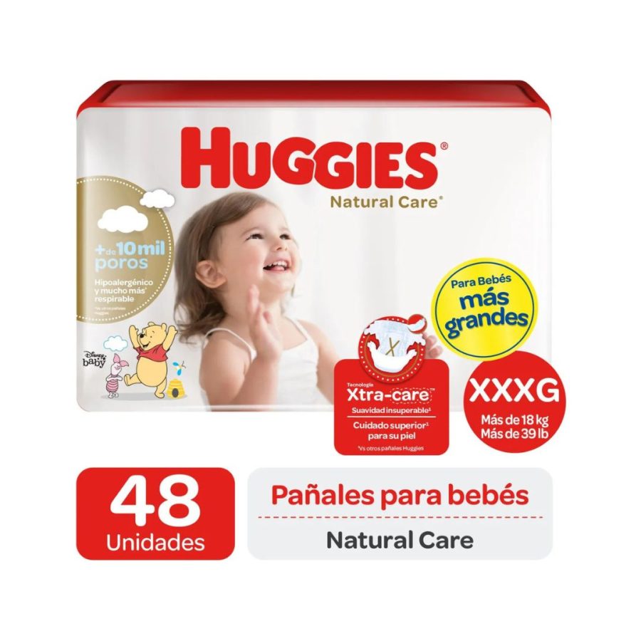 Pañales Huggies Natural Care XXXG x 48