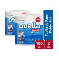 Toalla Nova Doble Hoja Ovella 100MTS PACK 2UN