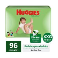 Pañales Huggies Active Sec Talla XXG 96 un