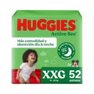 Pañales Huggies Active Sec Talla XXG 52 un