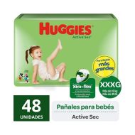 Pañales Huggies Active Sec Talla XXXG 48 un