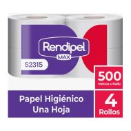 Papel Higiénico Rendipel 4 un 500m c/u