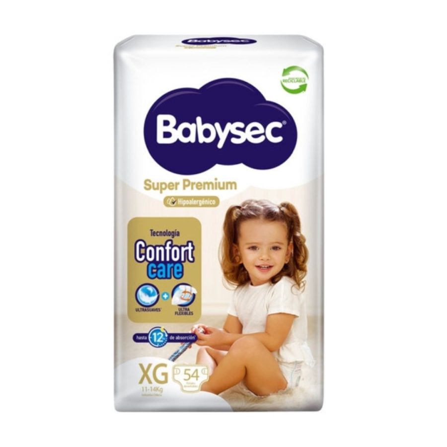 Pañales Babysec Super Premium Talla XG 14 unidades