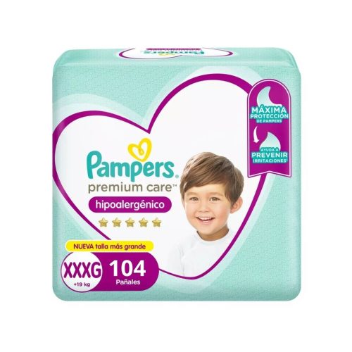 Pañales Pampers Premium Care Talla XXXG 104