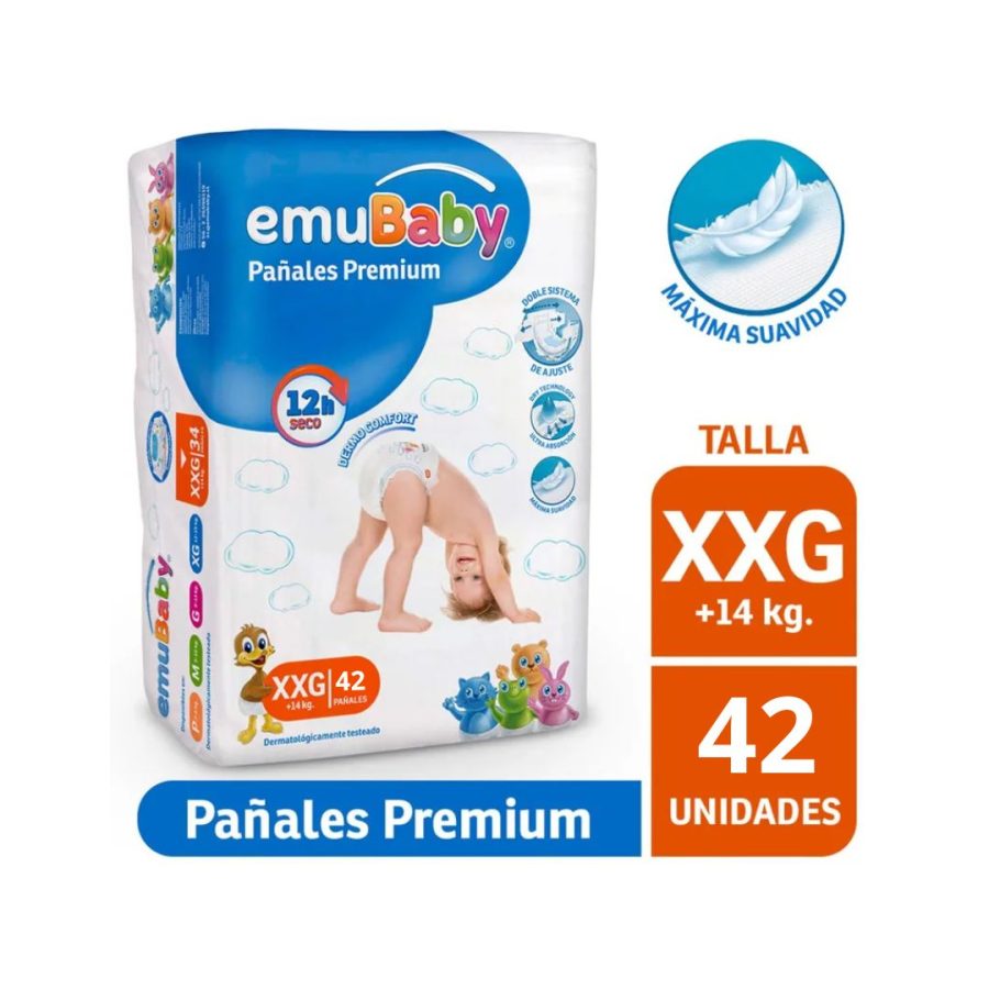 EMUBABY PAÑAL XG 42 UN