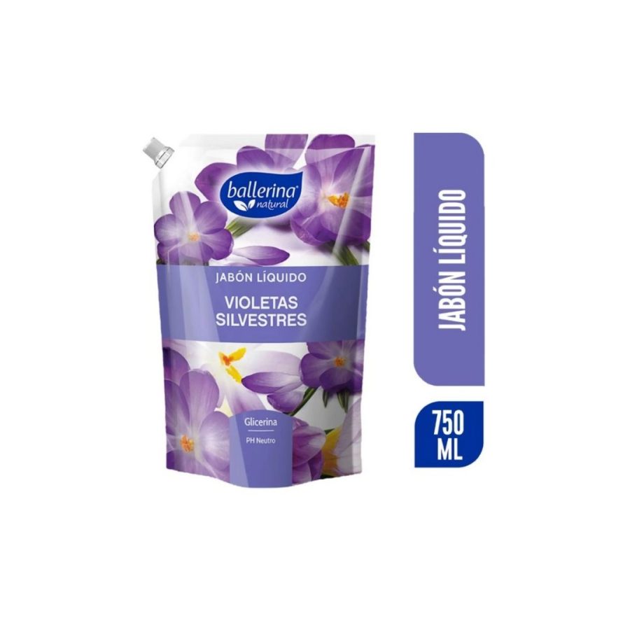 Jabón Líquido Ballerina Violetas Silvestres, 650 ml.jpg