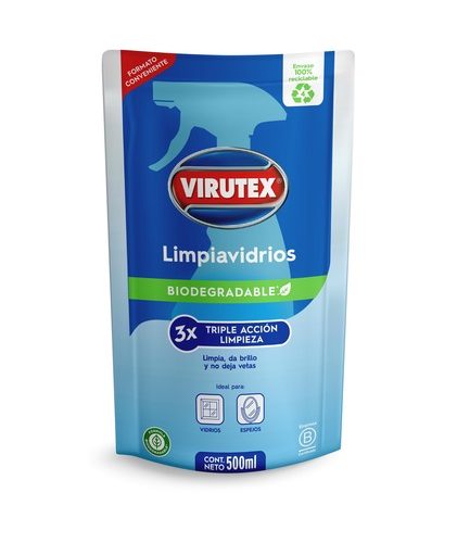 VIRUTEX - DOYPACK VIDRIOS Biodegradable 500 ML