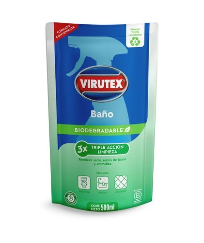 VIRUTEX - DOYPACK BAÑO Biodegradable 500ML