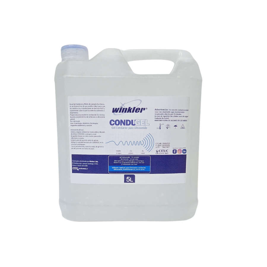 Winkler Gondugel Gel Conductor para Ultrasonido Recarga Envase 5 L
