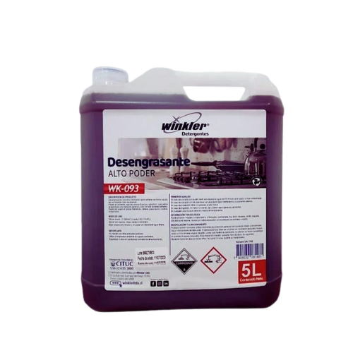Winkler Desengrasante de Alto Poder 093 Envase 5 L