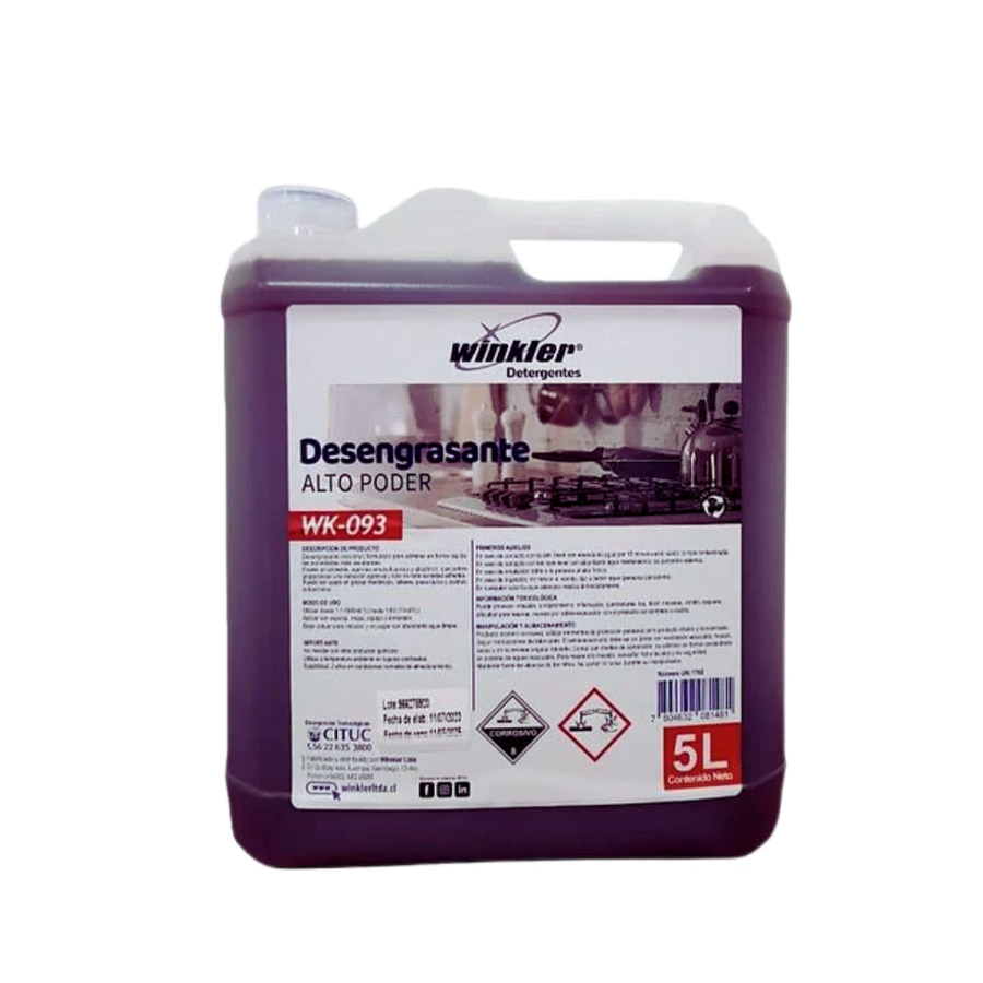 Winkler Desengrasante de Alto Poder 093 Envase 5 L