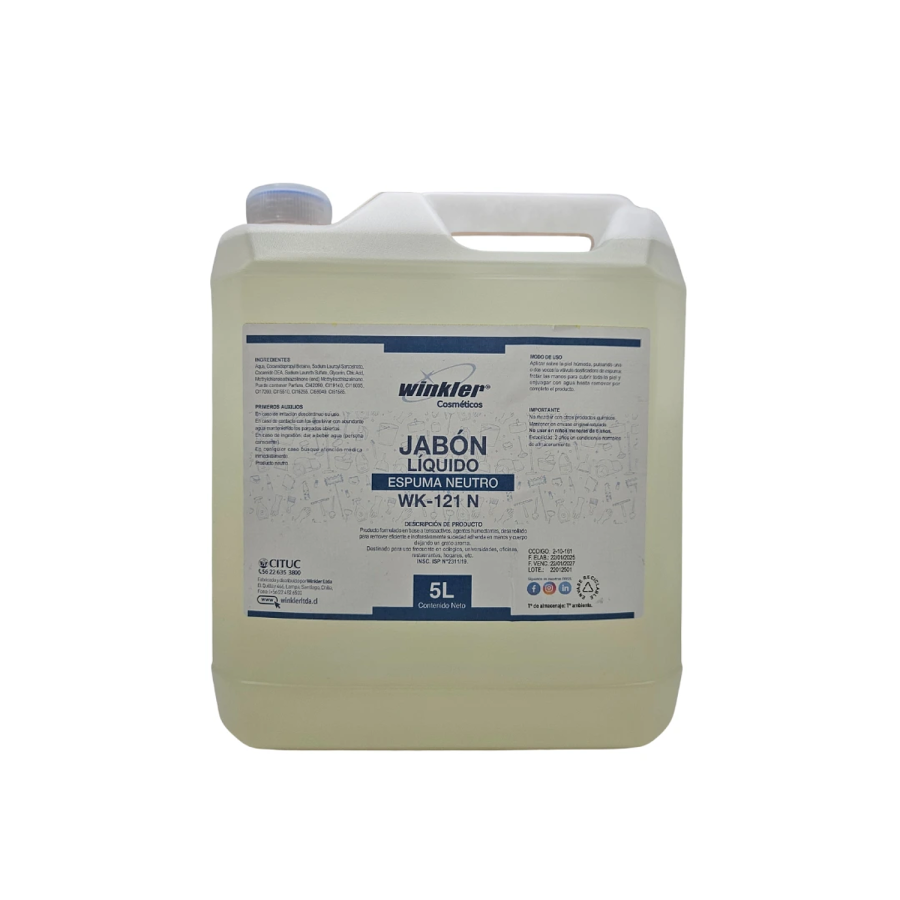 Winkler Jabón Líquido Espuma Neutro 121 Envase 5 L