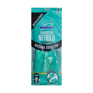 Winkler Guantes Nitrilo Verde Flocado 13" Talla M Par