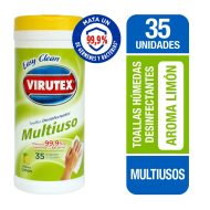 157510-1200-1200 VIRUTEX Toallas humedas Desinfectantes Limon 35 un canister