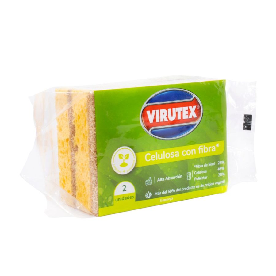 VIRUTEX - ESPONJAS DE CELULOSA Y FIBRA DE SISAL X2